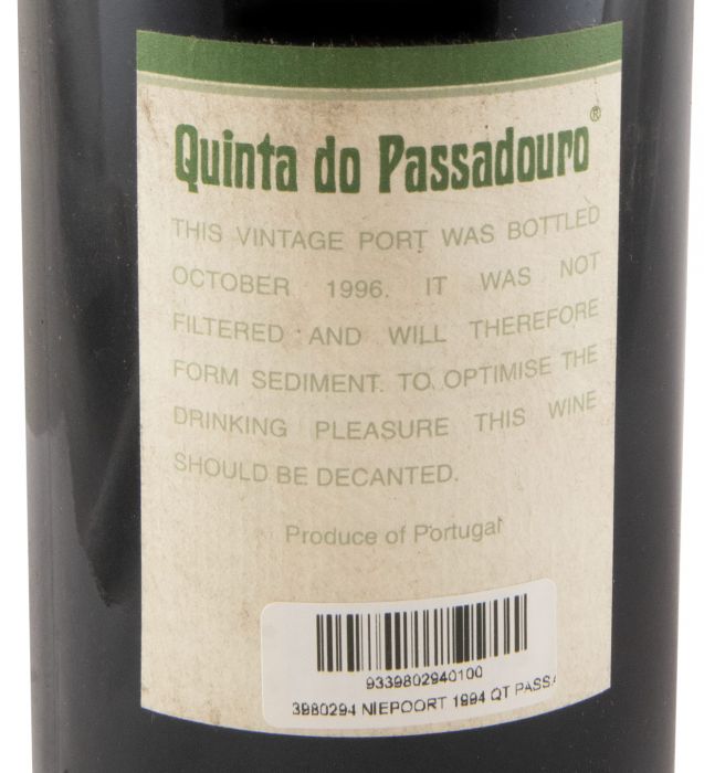 1994 Quinta do Passadouro Vintage Port (damaged label)
